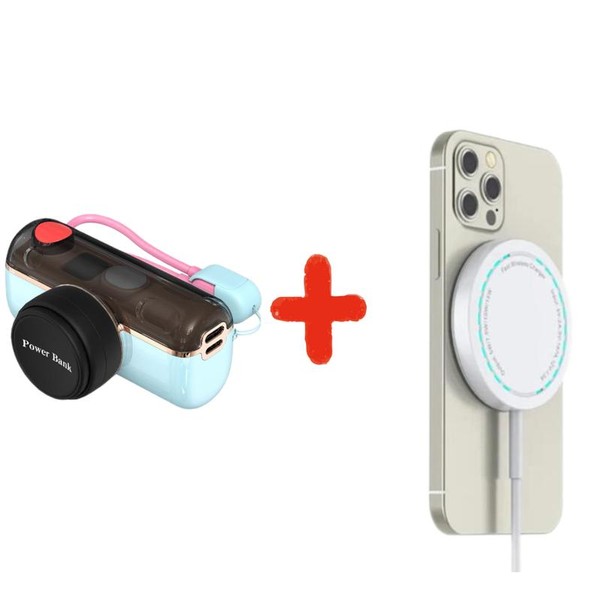 Lipstick power bank comes with a wireless charging cable Phone