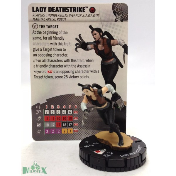 WizKids Heroclix Deadpool Weapon X set Lady Deathstrike #041 Rare