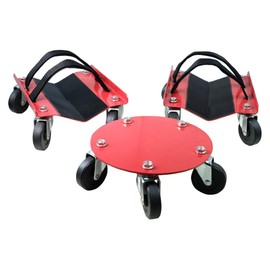 KASTFORCE Snowmobile Dolly Heavy Duty V-Slide with 2.5” PVC Swivel Casters and Rubber Pad Protecting Skis 1500 Lbs Capacity KF2013