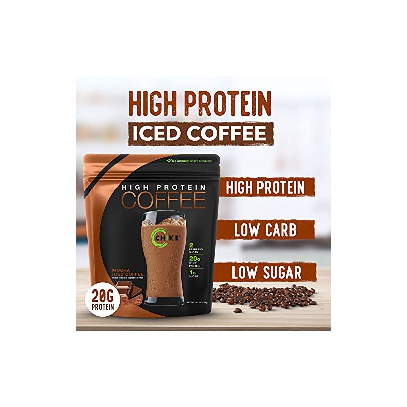 Chike Nutrition High Protein Coffee Mocha, 1 Pound by Chike