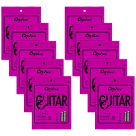 POGOLAB Guitar Strings, Acoustic Guitar Strings, 6 Strings Set, Hexagonal Carbon Core 75/25 Bronze, Light, 12-53, 10 Packs