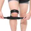 1 Par Rodillera Ajustable con Soporte Rótula, Estabilizador Deportes Negro