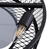 OUKANING Caged Ceiling Fan with Light, 3 Speeds Adjustable,Enclosed Fandelier