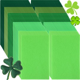 Peryiter 150 Pcs Green Felt Fabric Sheet for Craft 8 x 12 in Felt Sheet for Craft Assorted Felt Fabric Craft Felt Square for Crafting Sewing Patchwork School Project(Green Series)