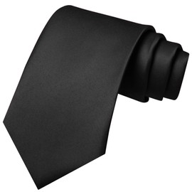 AidShunn Black Tie Classic Mens Solid Color Ties 3.15" Formal Necktie for Business Wedding Interview Office Work Wear