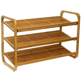 Oceanstar 3-Tier Bamboo Shoe Rack, Brown