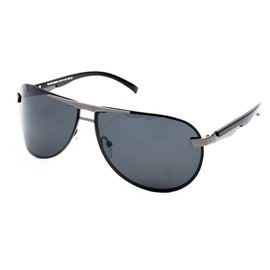 TED BROWNE London Polarised Sunglasses for Man`s Car Driving Anti Glare Grey Lenses, Metal Frame Pilot Style