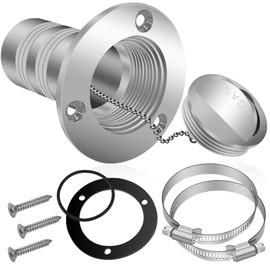 Boltigen 1-1/2"(38mm) Boat Gas/Fuel Deck Fill/Filler with Keyless Cap，1.5inch Stainless Steel Deck Filler Marine Hardware for Boat, Yacht, Caravan, Mirror- Polished Head