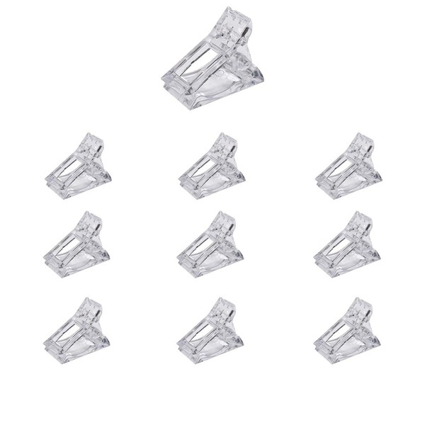 Transparent Nail Clips, Nail Fixing Clips, Plastic UV Gel Tools