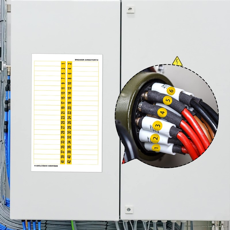4 Pieces Electrical Panel Label Breaker Directory Label Sticker Load