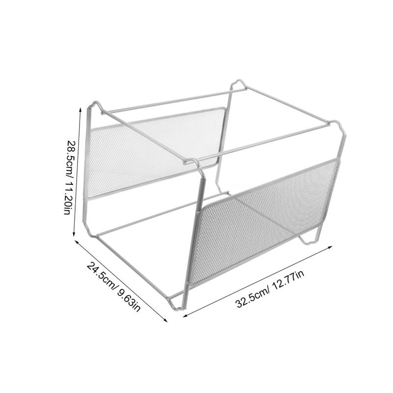 Operitacx Hanging File Organizer Mesh File Storage Holder Iron Design