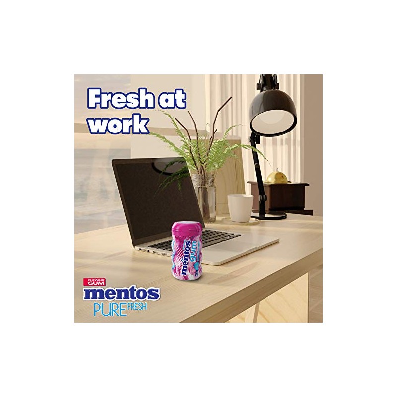 Mentos Pure Fresh Sugar-Free Chewing Gum with Xylitol, Bubble Fresh
