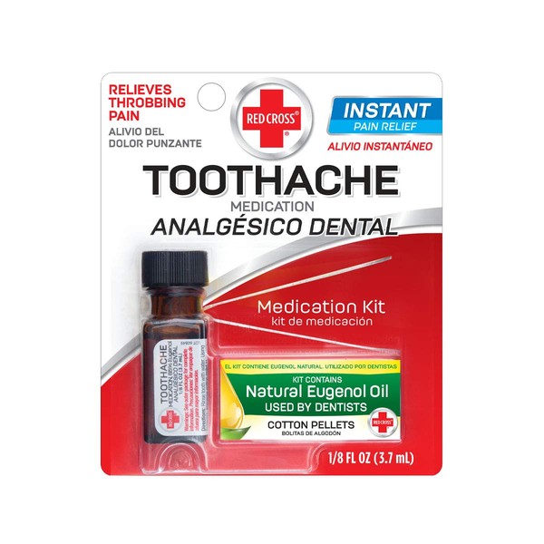 Red Cross Toothache Medication, 0.12 Fl Oz (Pack of 6)