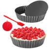 Quyimy 2 Pack 9.5 Inch Tart Pan Pie Pan, Heavy