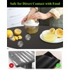 FURKIT Black Plastic Table Cover Protector, 48" Round Waterproof Easy