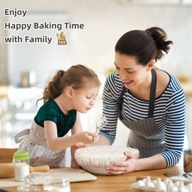 2 Pack 10″ Shower Caps for Sourdough Bread, Reusable Cloth Bowl Covers with Plastic Liner，Large Bowl Covers for Bread Proofing