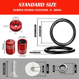 ROMINVIC Bumper Quick Release,Quick Release Front Rear Bumper Fasteners Holders Kit Compatible for Universal Car Bumper