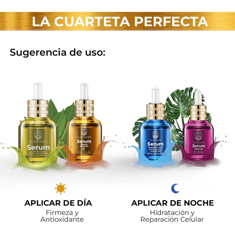 3 Sueros Faciales Serum Vitamina C Ácido Hialurónico Retinol