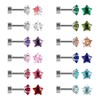 12 Pairs Surgical Stainless Steel Flat Back Stud Earrings, Screw