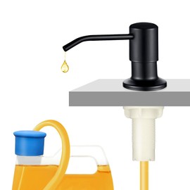 Dispensador De Jabón Para Fregadero, Jabonera Cocina Tarja, Despachador De Jabón Incorporado, Con Tubo De Extensión 39.37, Sin Necesidad De Rellenado Frecuente, Apto Para Todo Tipo De Jabones (Nergo)