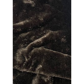 Bear Short Hair Fur Faux Fur Short Pile Fabric by The Yard (Dark Brown)