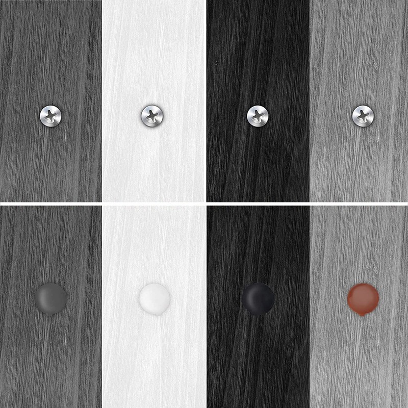 200Pcs Screw Covers White Plastic Screw Cap Hinged Fold Over