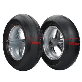 Pocket bike Front 90/65-6.5 rear 110/50-6.5 Smooth Tires Tire Suitable for 2 stroke Front and Rear Tire Accessories of Rocket motor scooter Mini Motorcycle (One Rear 110/50-6.5 (tire + wheel))