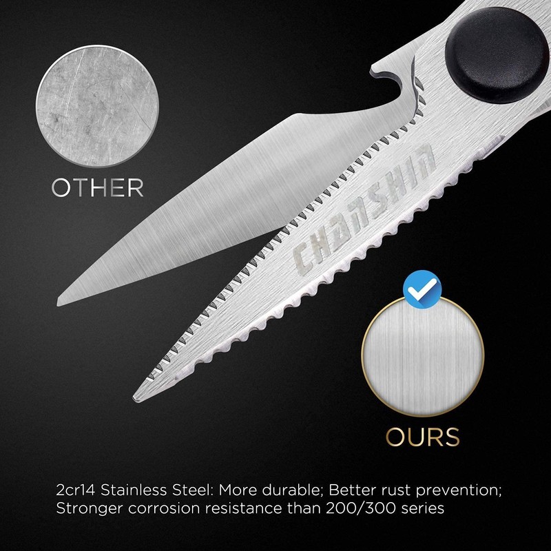CHANSHIN Heavy Duty Kitchen Scissors,Sharp Scissors for Kitchen Shears Scissors