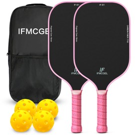 Pickleball Paddles Set of 2,T700 Carbon Fiber Pickleball Paddles w/Carbon Abrasion Surface & 16mm Honeycomb Core for Ultimate Spin,Power & Control,Ideal for Men,Women,Novice,Intermediate & All Levels