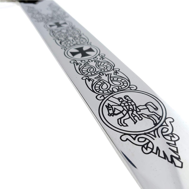 Crusader Medieval Sword with Wall Display Plaque. for Wall Decoration,