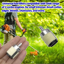 Pack of 6 Universal Fuel Filters for Echo Grass Trimmer and Stihl Edge Cutter - Suitable for 0.2 Inch (5 mm) Fuel Lines - Compatible with Echo 13120507320 13120519830 - Replacement Part 125-527