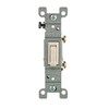 Leviton 1451-2TM 15 Amp, 120 Volt, Toggle Framed Single-Pole Ac Quiet Switch, Residential Grade, Grounding, 10-Pack, Light Almond