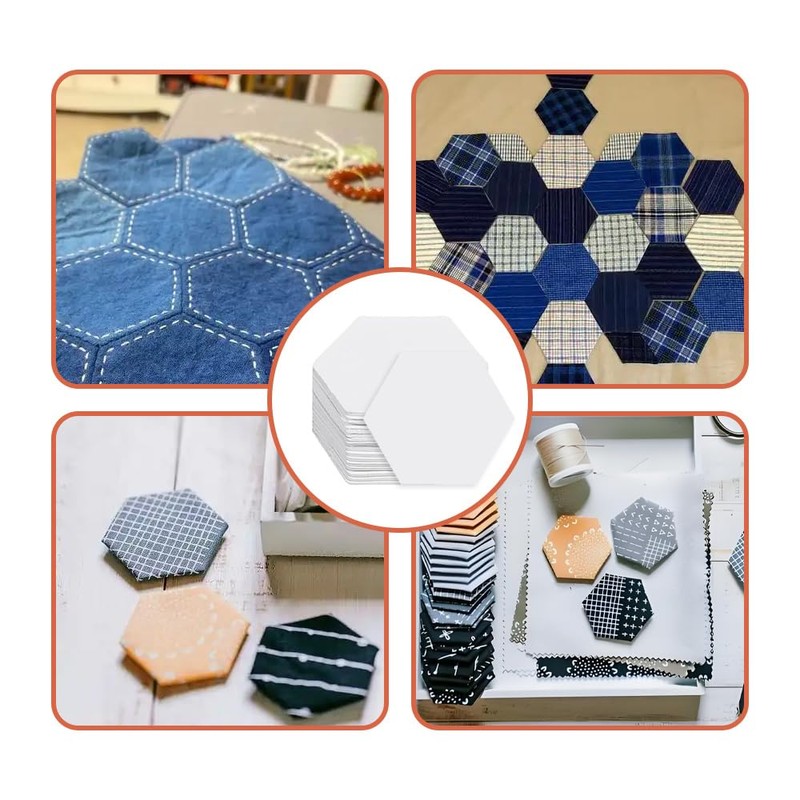 400 PCS Hexagon English Paper Piecing Quilting Templates, 26 mm