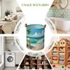 Beach Scenes Laundry Hamper, Oxford Cloth Boys Room Basket, 15.75x19.7in
