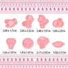 BESEK Valentine's Day Cookie Cutters: With Plunger Stamps Set, 8