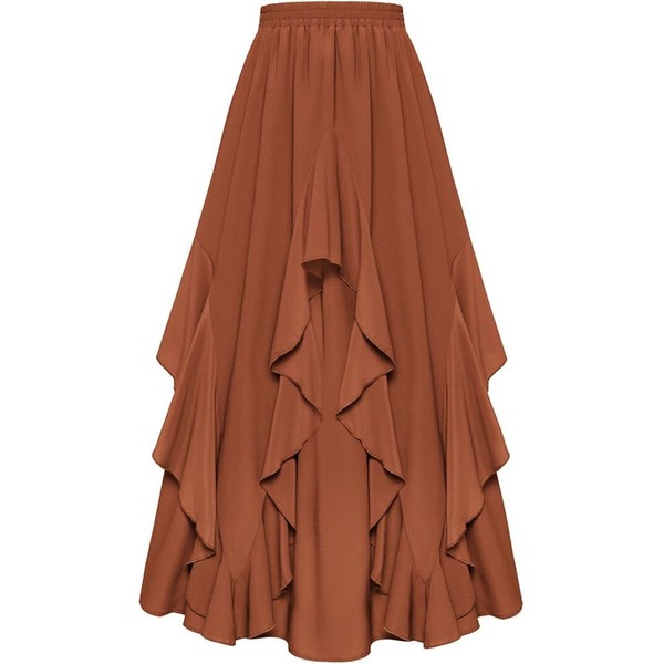 SCARLET DARKNESS Skirts for Women Long Length Renaissance Long Elastic