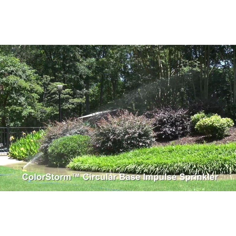 Dramm 15086 Circular Base Impulse Sprinkler with a Heavy-Duty Metal