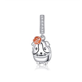 Guinea Pig Charms Beads Fits Charms Bracelets for Women 925 Sterling Silver Guinea Pig Dangle Pendant Bead Jewelry Gifts for Women Bracelet&Necklace
