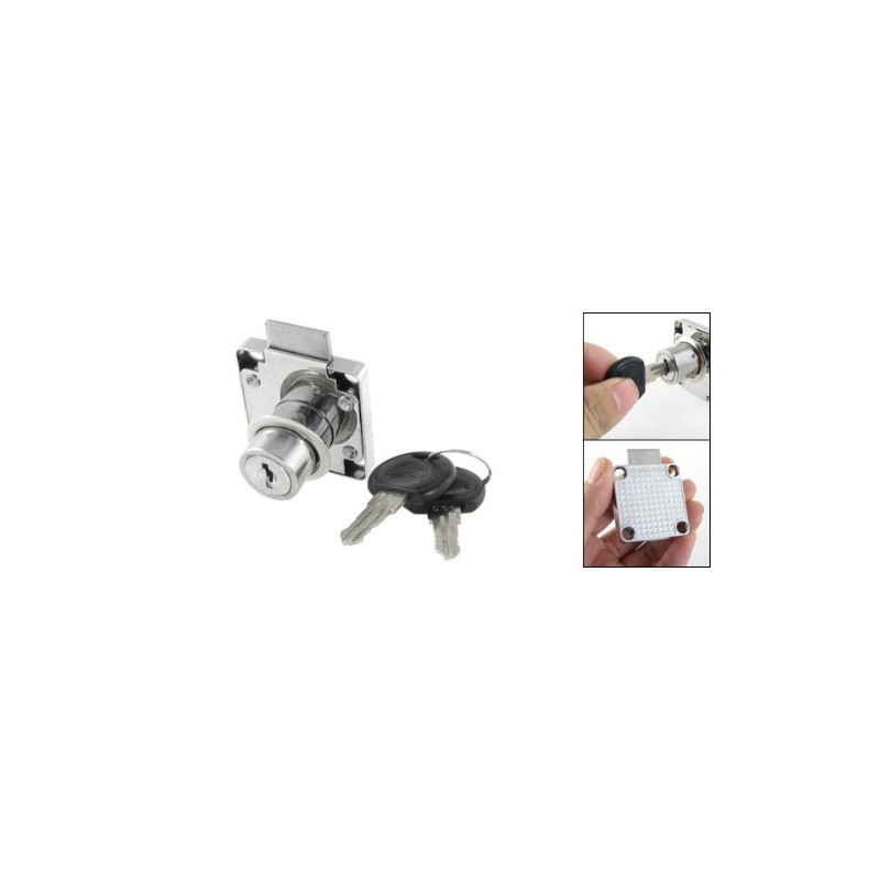 Sourcingmap Square 40 x 40mm Metal Home Drawer Lock w