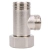 Moofey Bidet T Adapter, 7/8 Brass Toilet Hose Connector, Shower