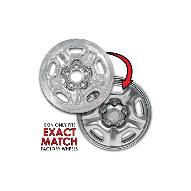 15" Chrome Wheel Skin Kit fits Toyota Tacoma 2005-2015 4x2