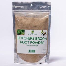 Herb To Body Butcher’s Broom Root Powder | Ruscus Aculeatus | Wildcrafted | 4oz