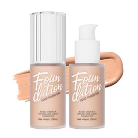 Hello Kiss Liquid Foundation for Smooth and Flawless Skin -Perfect Tone, Full Coverage Makeup. Waterproof Matte Lightweight Smoother Cosmetic - Color: #02