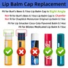 Veseek 4pcs Lip Balm Cap Keychian Portable Lip Balm Lid
