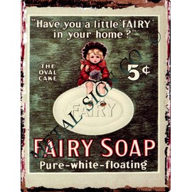 small FAIRY SOAP BATHROOM ADVERT METAL SIGN RETRO VINTAGE STYLE coffee shop kitchen bar pub wall art