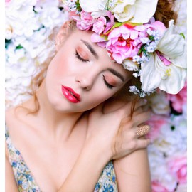 Nobel Ring Rose Gold Wrap Ring Wide Jewellery, Stainless Steel, Crystal