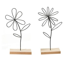 Set of 2 Flower Stands, 24 cm Decorative Stand, Flower Arrangement Ornaments, Metal Ring, Flowers, Decoration, Black, Craft Supplies, Decoration, Table Decoration, Easter Decoration, Spring