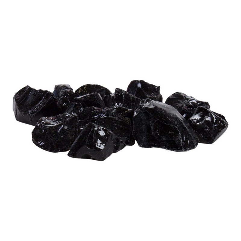 Celestial Fire Glass - Crushed, Onyx Black (1/2" to 3/4")