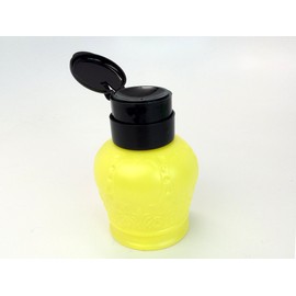 Beauticom® Professional YELLOW Crown Shaped Nail Pump Dispenser Bottle (Size: 250ml) for Nail Acrylic Acetone Liquid Polish Remover Bottle Tool