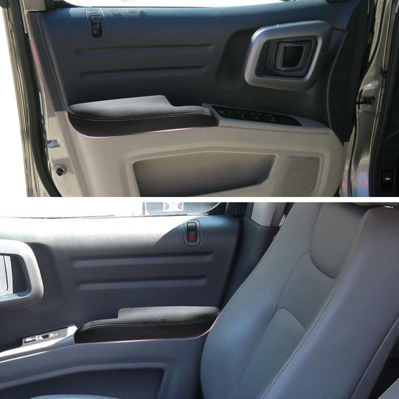 QianBao 2PCS Front Door Armrest Leather Cover Replacement for Honda